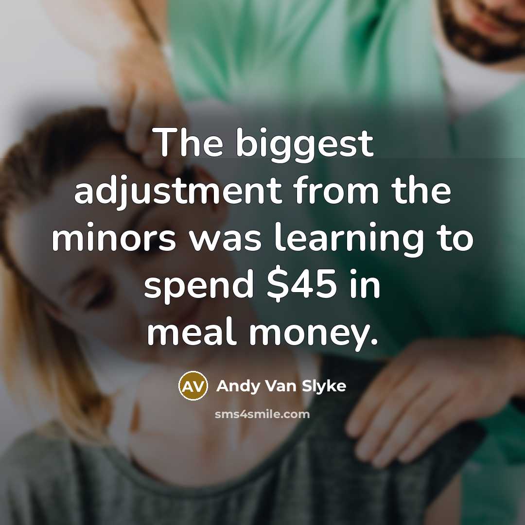 “The biggest adjustment from the minors was learning to spend…” quote by Andy Van Slyke