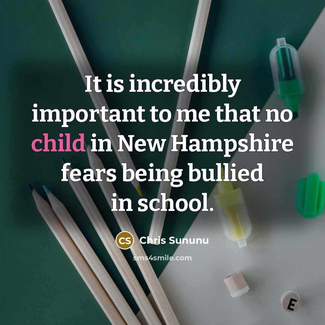 “It is incredibly important to me that no child in…” quote by Chris Sununu