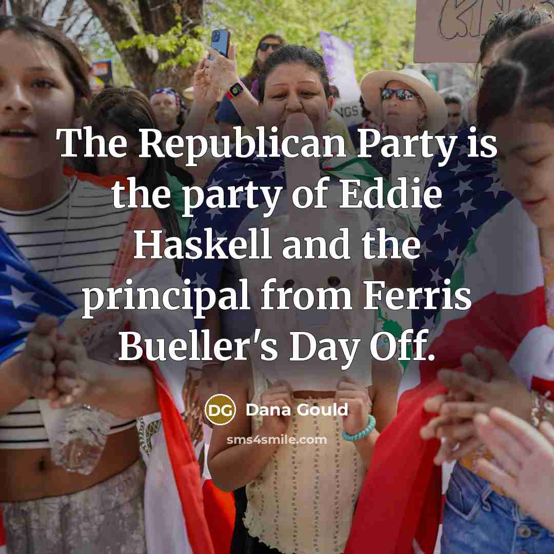 “The Republican Party is the party of Eddie Haskell and…” quote by Dana Gould