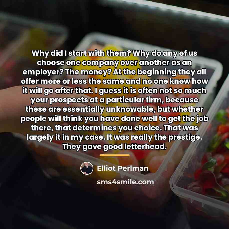 “Why did I start with them? Why do any of…” quote by Elliot Perlman