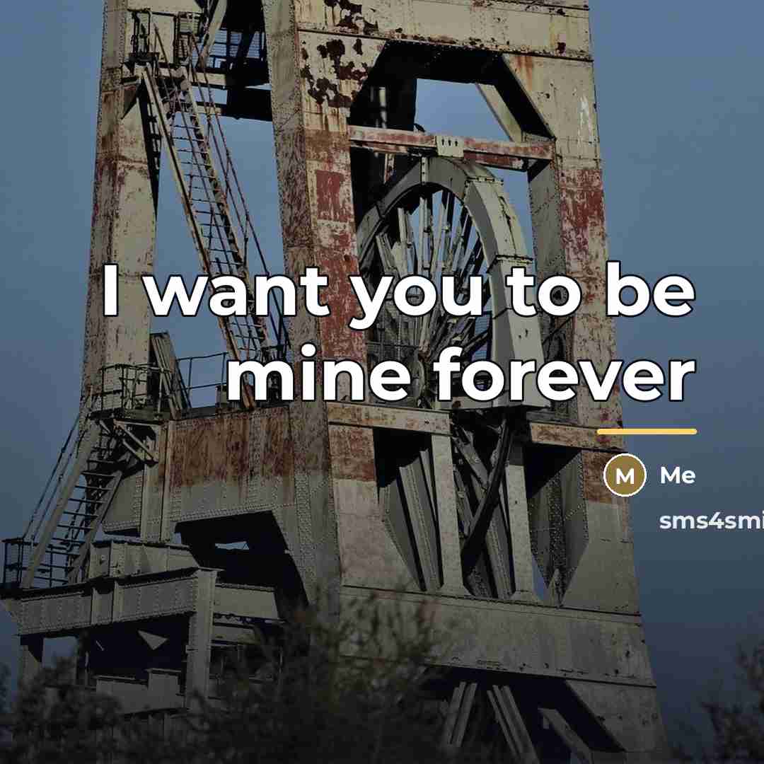 “I want you to be mine forever…” quote by Me