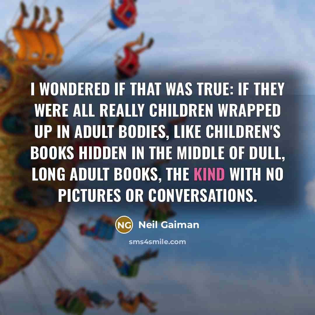 “I wondered if that was true: if they were all…” quote by Neil Gaiman