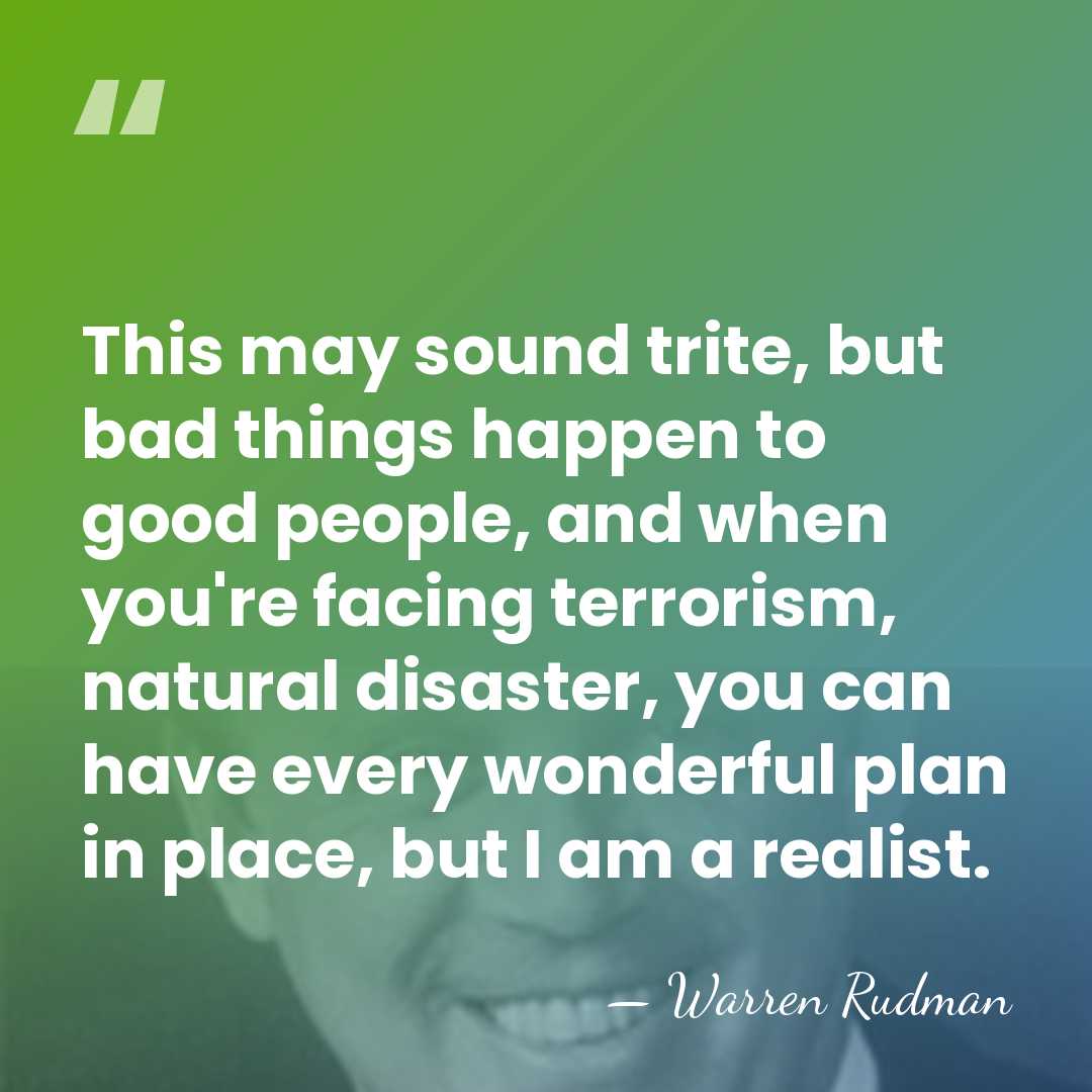 This may sound trite, but bad things happen to good people, and&hellip; - Warren Rudman