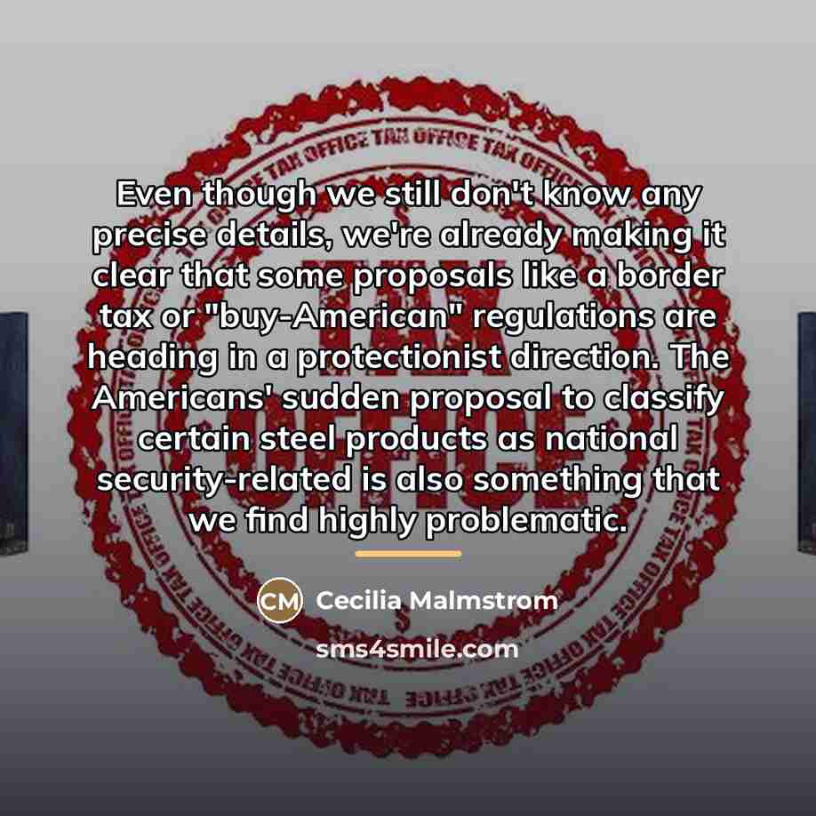 “Even though we still don't know any precise details, we're…” quote by Cecilia Malmstrom
