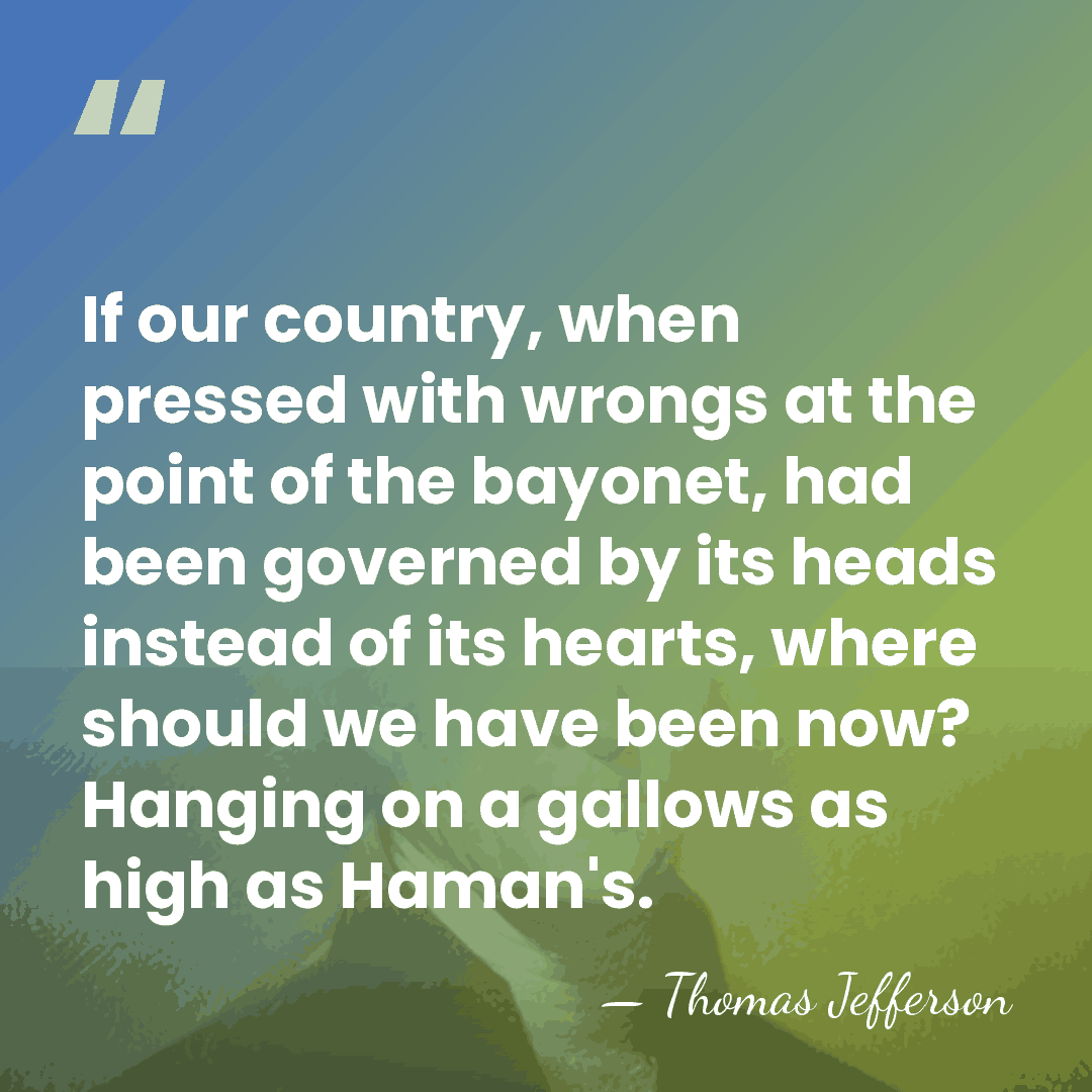 If our country, when pressed with wrongs at the point of the&hellip; - Thomas Jefferson