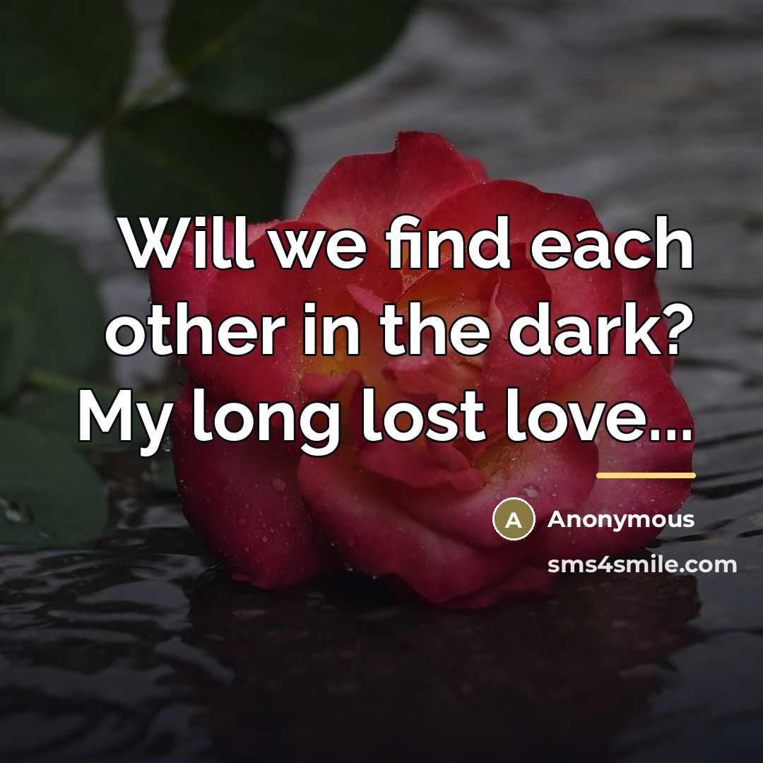 “Will we find each other in the dark? My long…” quote by Anonymous