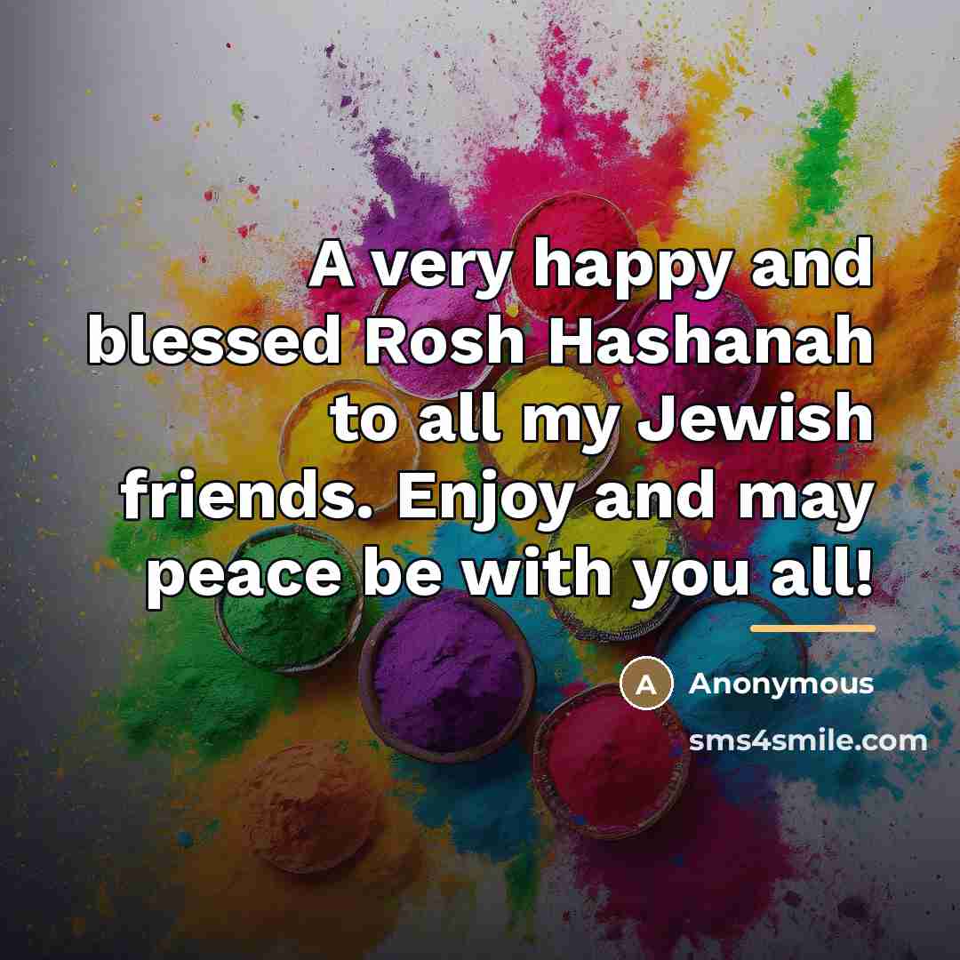 “A very happy and blessed Rosh Hashanah to all my…” quote by Anonymous