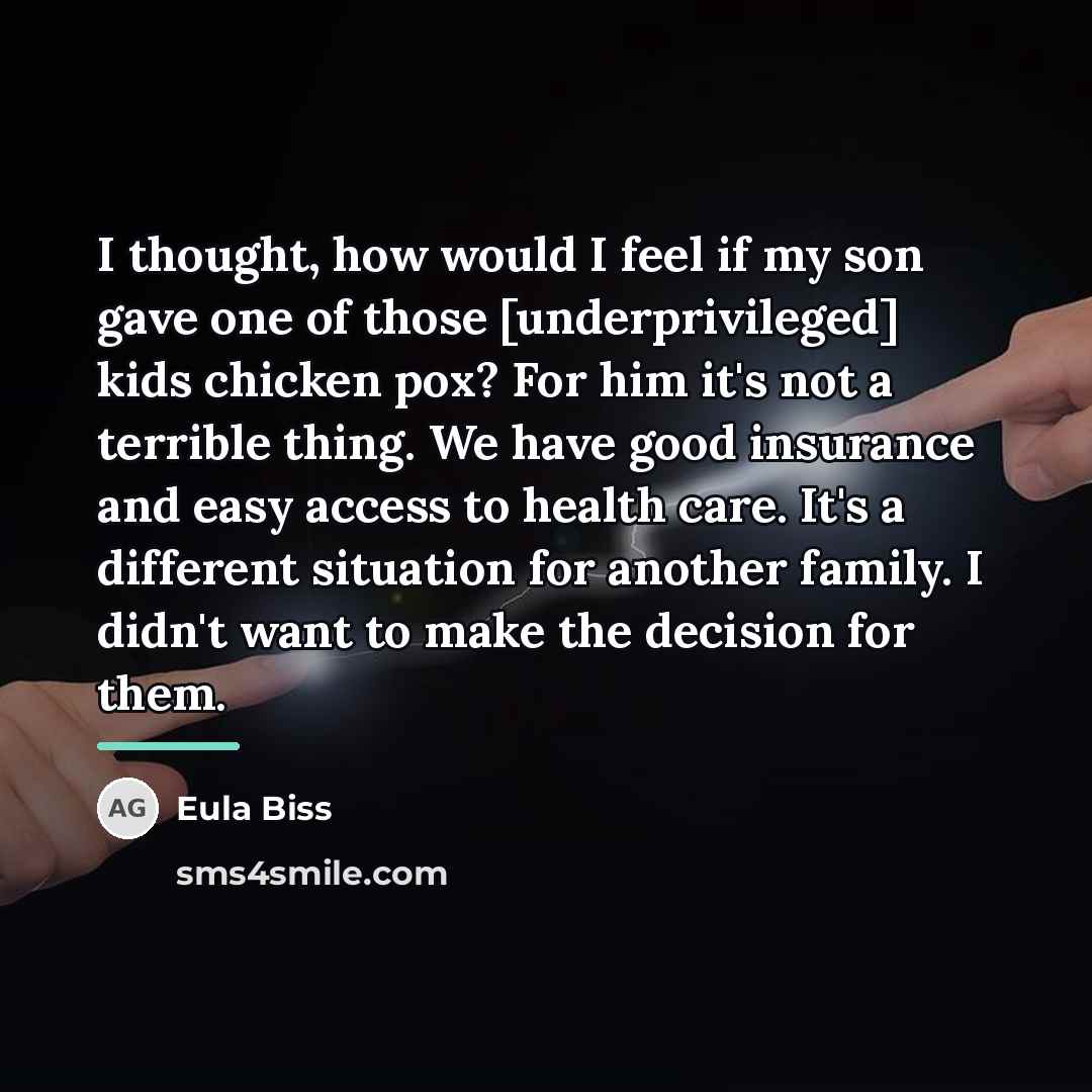 “I thought, how would I feel if my son gave…” quote by Eula Biss