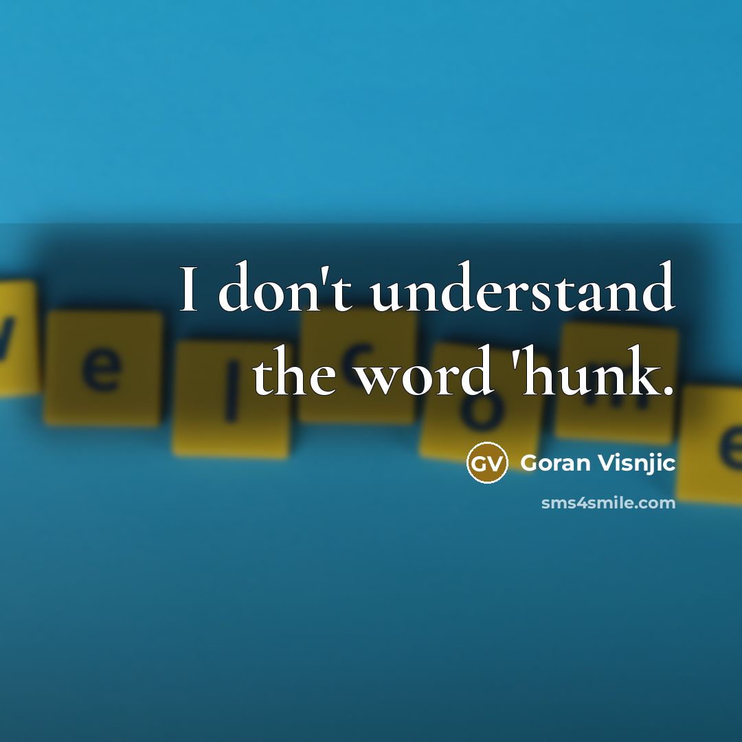 “I don't understand the word 'hunk.…” quote by Goran Visnjic