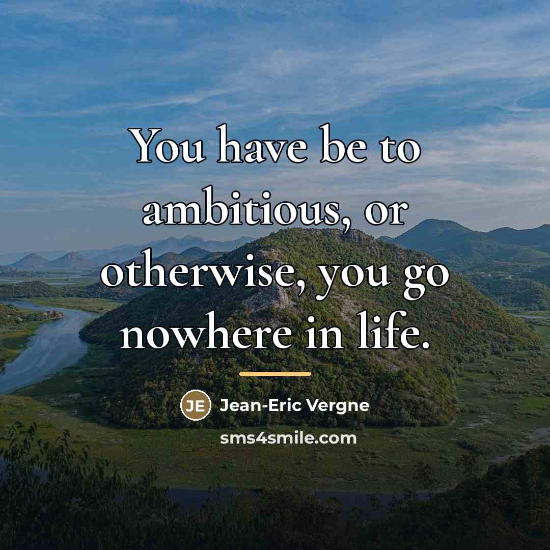 “You have be to ambitious, or otherwise, you go nowhere…” quote by Jean-Eric Vergne