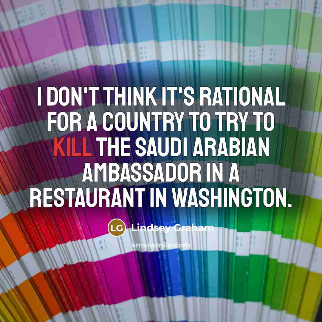 “I don't think it's rational for a country to try…” quote by Lindsey Graham