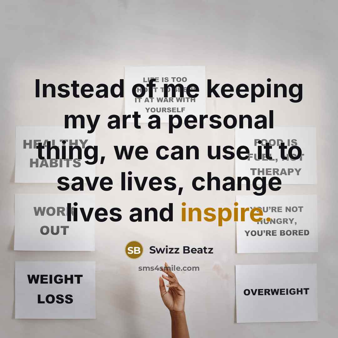 “Instead of me keeping my art a personal thing, we…” quote by Swizz Beatz