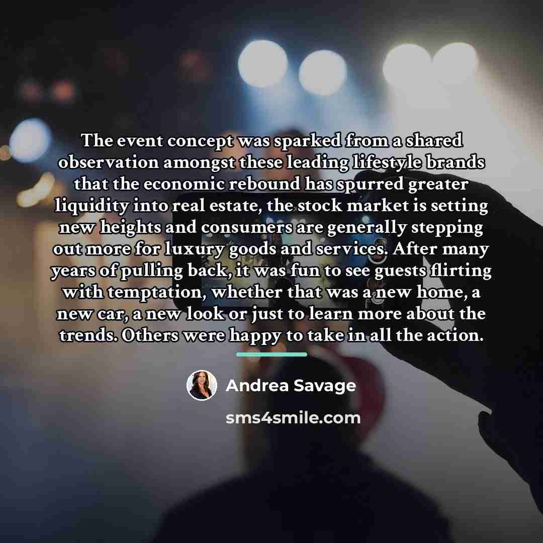 “The event concept was sparked from a shared observation amongst…” quote by Andrea Savage
