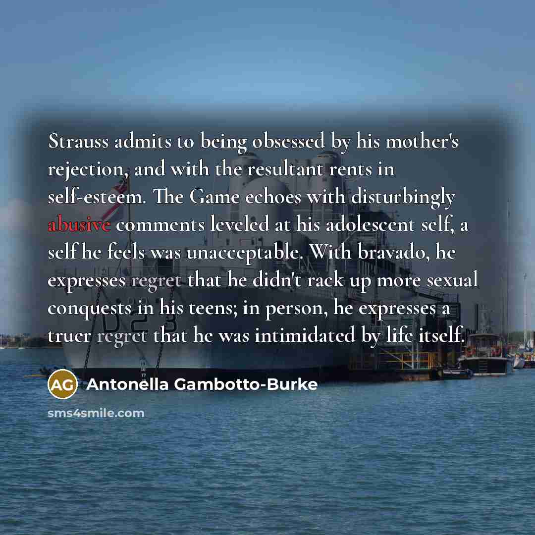 “Strauss admits to being obsessed by his mother's rejection, and…” quote by Antonella Gambotto-Burke