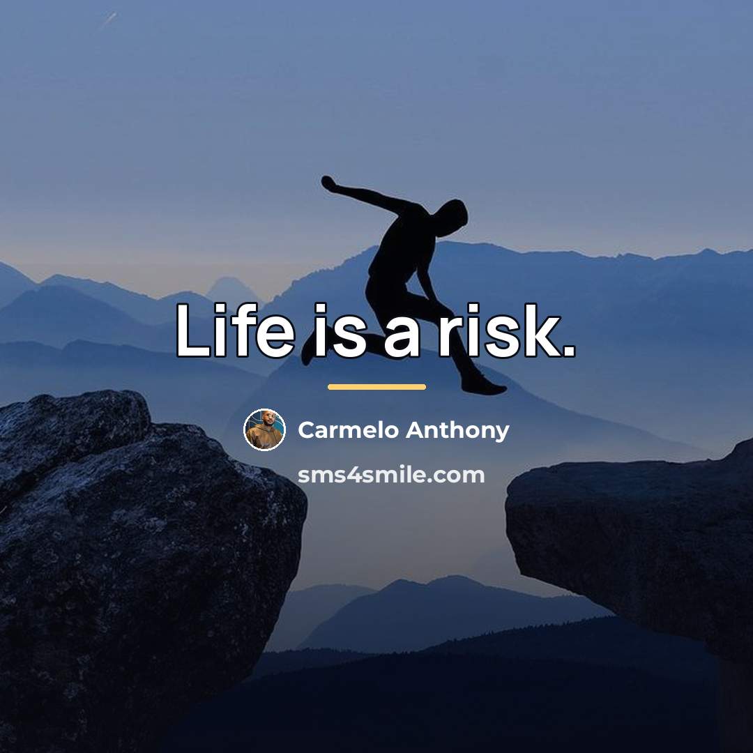 “Life is a risk.…” quote by Carmelo Anthony