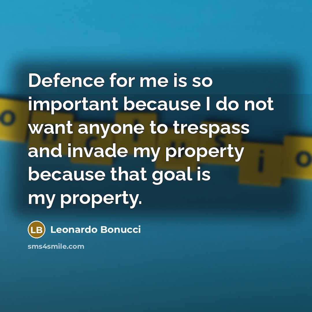“Defence for me is so important because I do not…” quote by Leonardo Bonucci