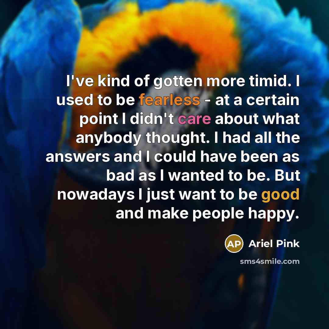 “I've kind of gotten more timid. I used to be…” quote by Ariel Pink