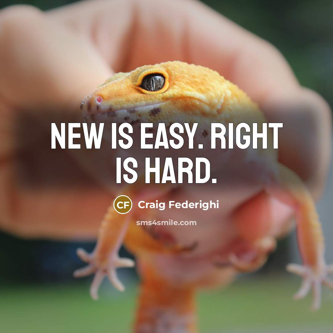 “New is easy. Right is hard.…” quote by Craig Federighi