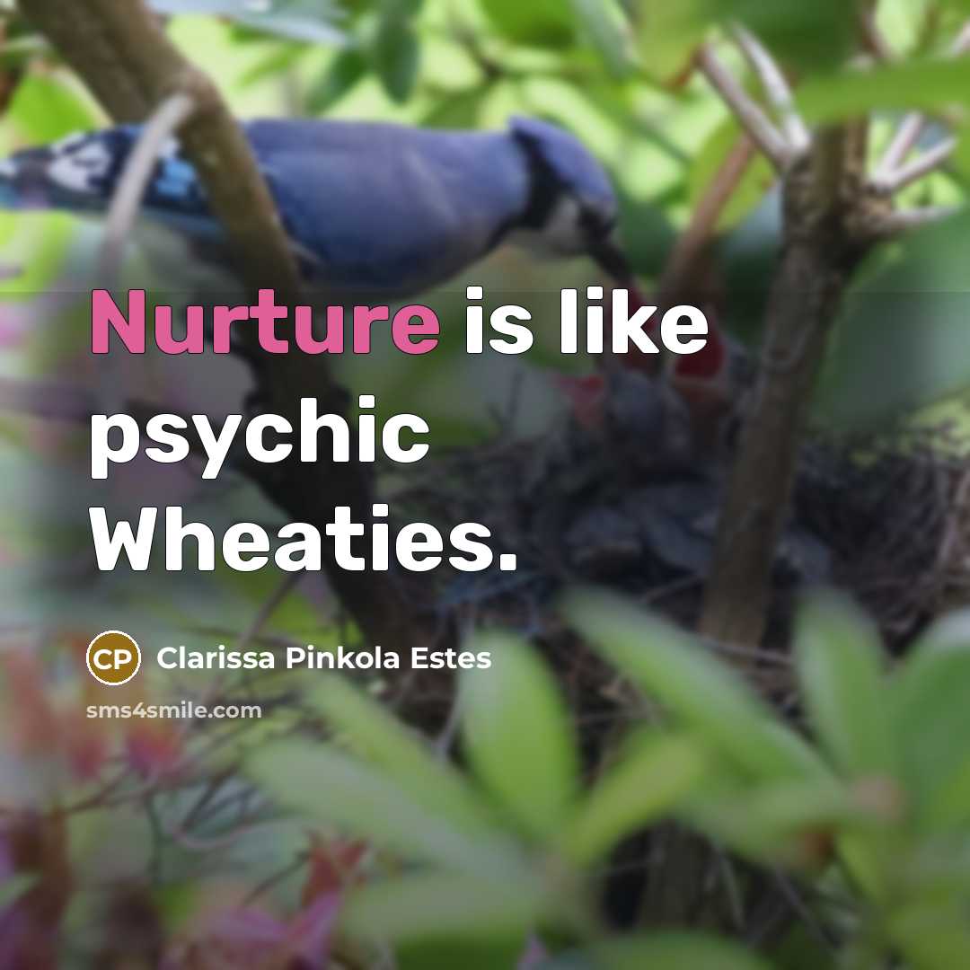 “Nurture is like psychic Wheaties.…” quote by Clarissa Pinkola Estes