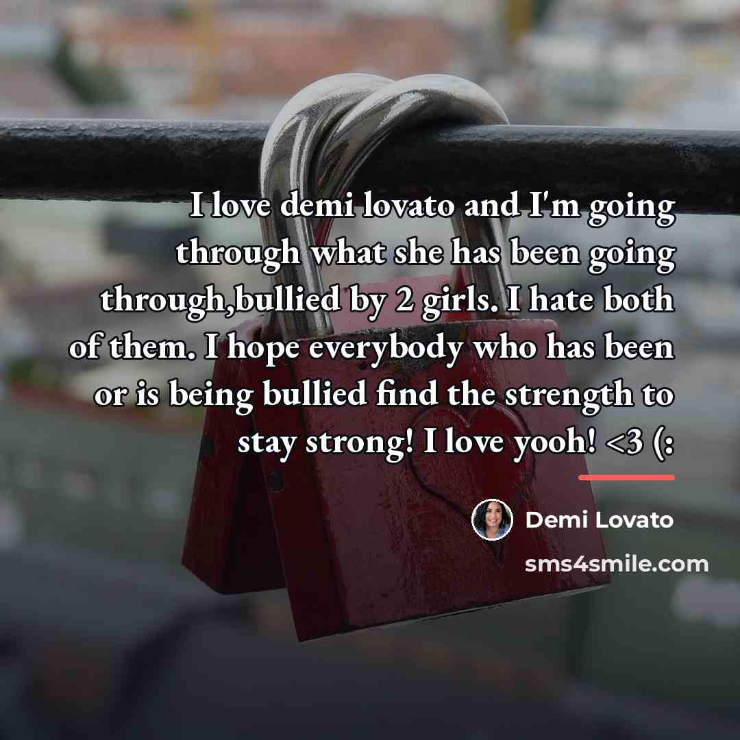 “I love demi lovato and I'm going through what she…” quote by Demi Lovato