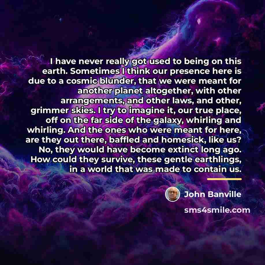 “I have never really got used to being on this…” quote by John Banville