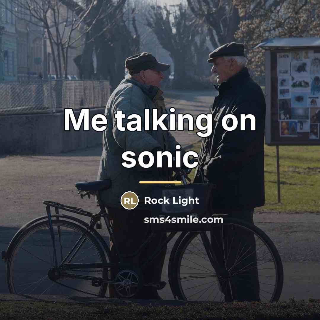 “Me talking on sonic…” quote by Rock Light