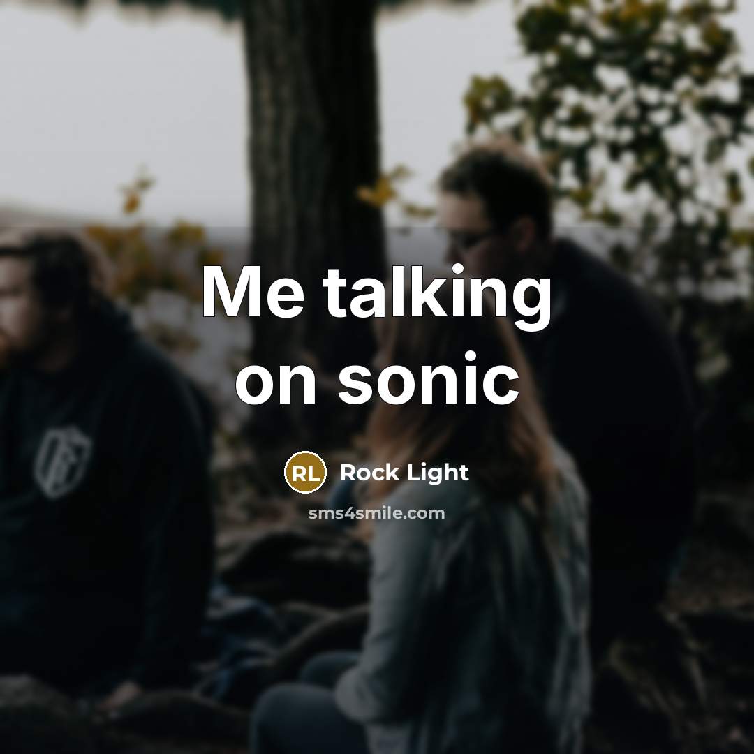 “Me talking on sonic” quote by Rock Light