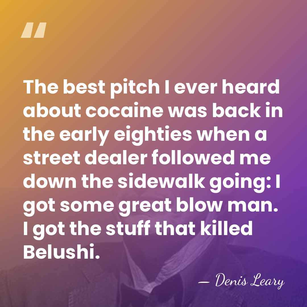 The best pitch I ever heard about cocaine was back in the&hellip; - Denis Leary
