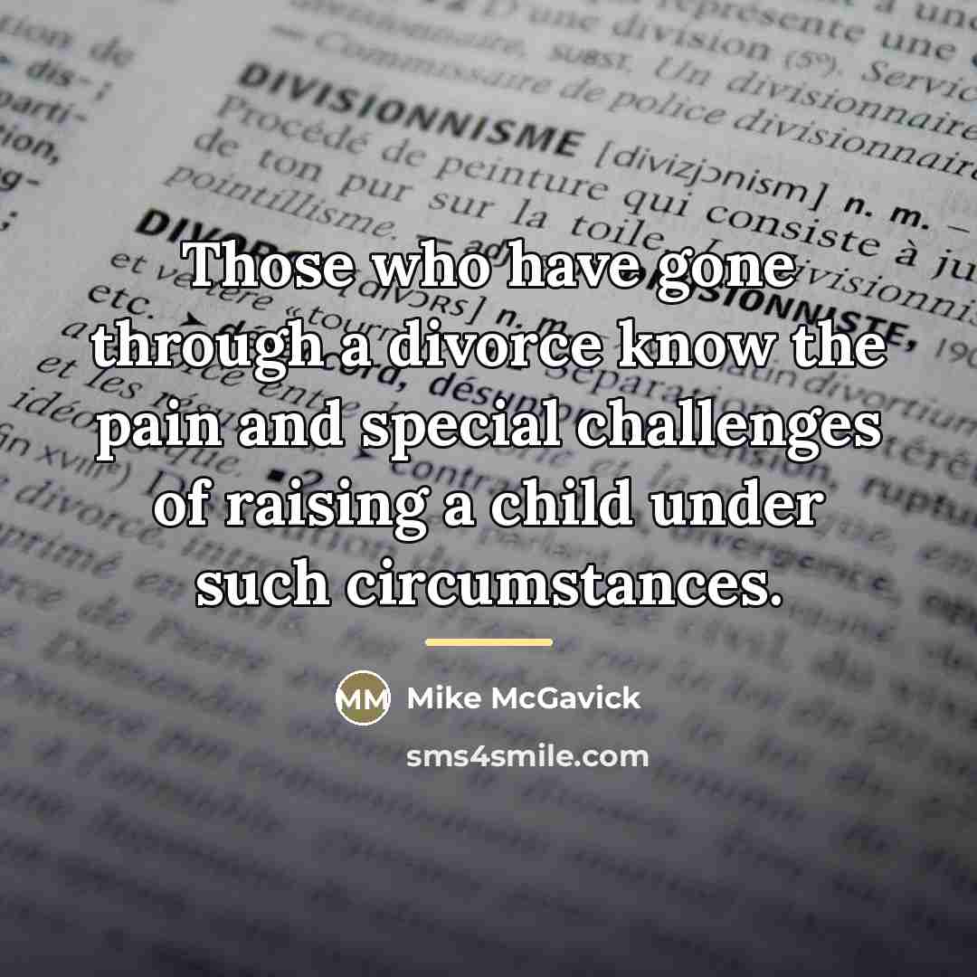 “Those who have gone through a divorce know the pain…” quote by Mike McGavick