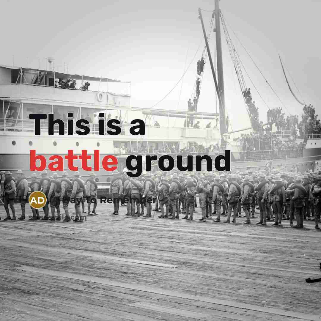 “This is a battle ground” quote by A Day To Remember