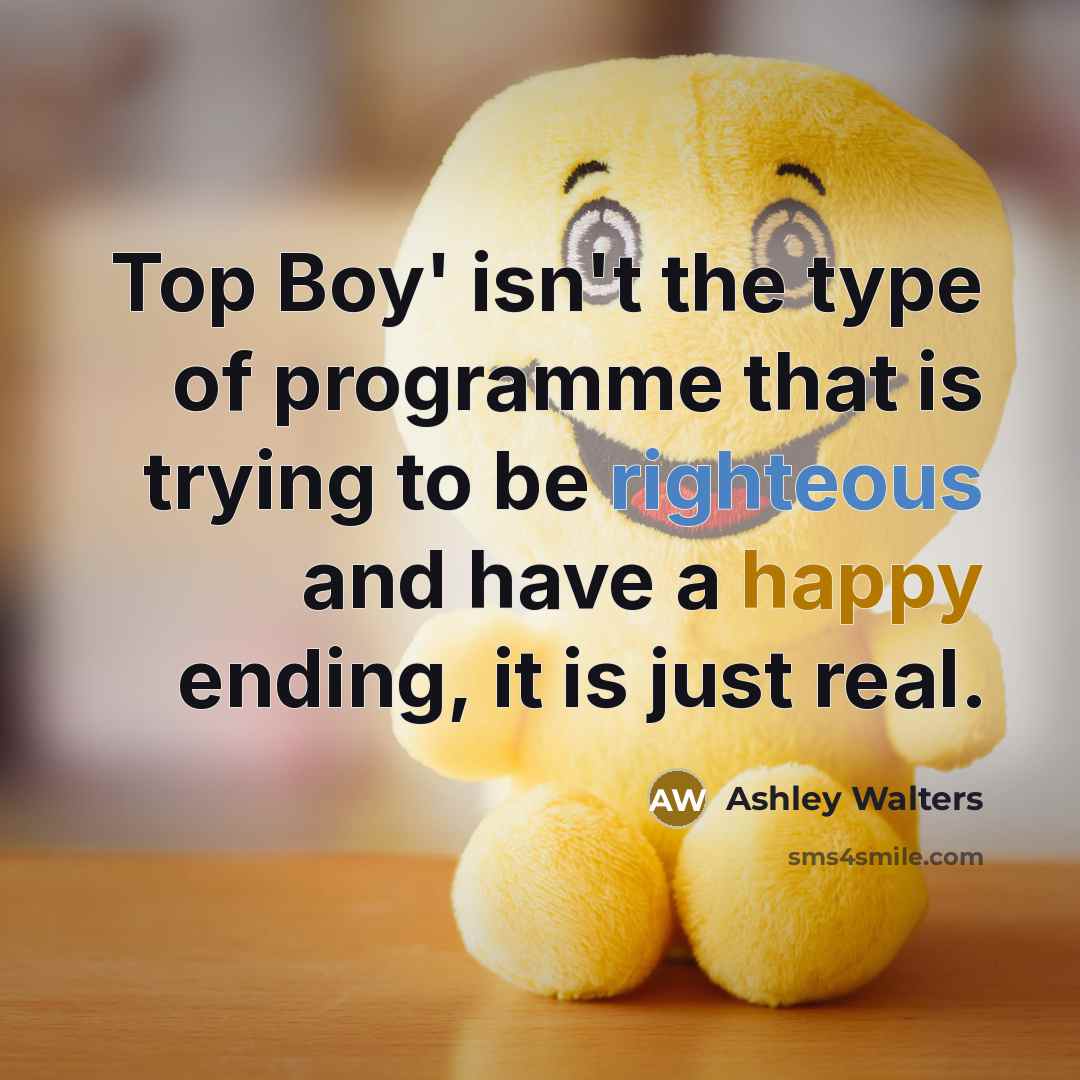 “Top Boy' isn't the type of programme that is trying…” quote by Ashley Walters