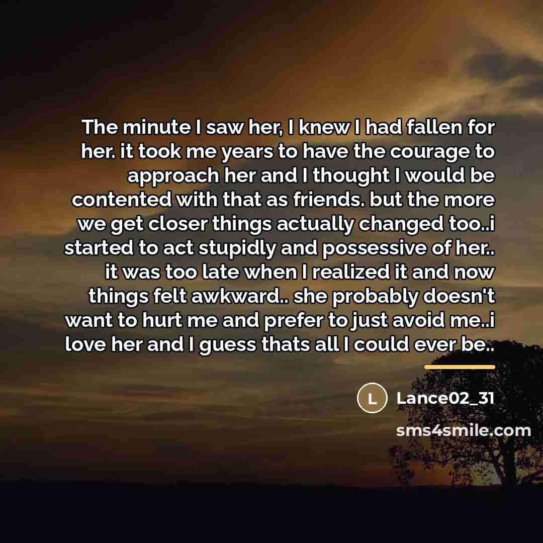 “The minute I saw her, I knew I had fallen…” quote by Lance02_31