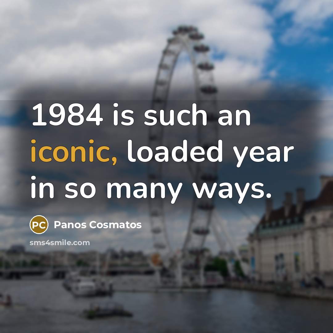 “1984 is such an iconic, loaded year in so many…” quote by Panos Cosmatos