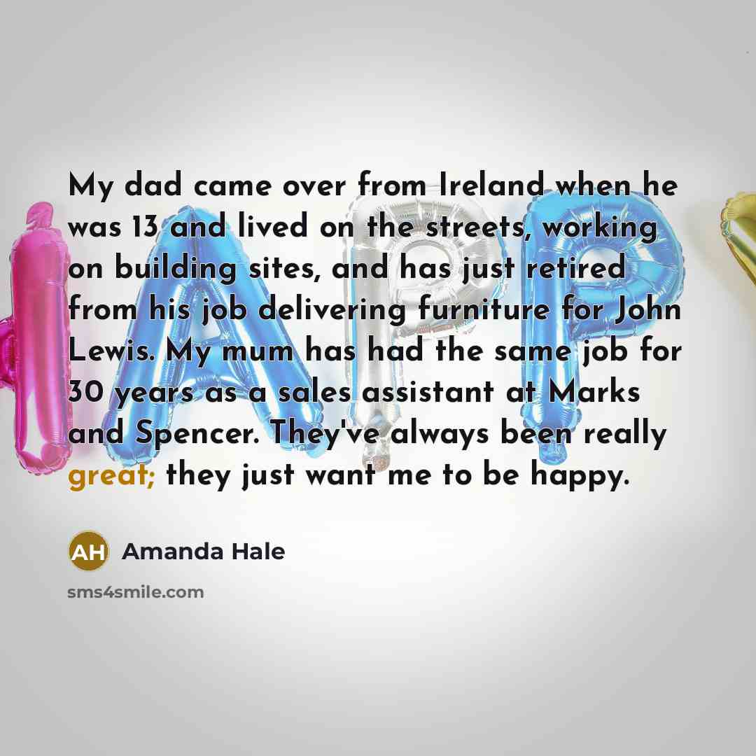 “My dad came over from Ireland when he was 13…” quote by Amanda Hale