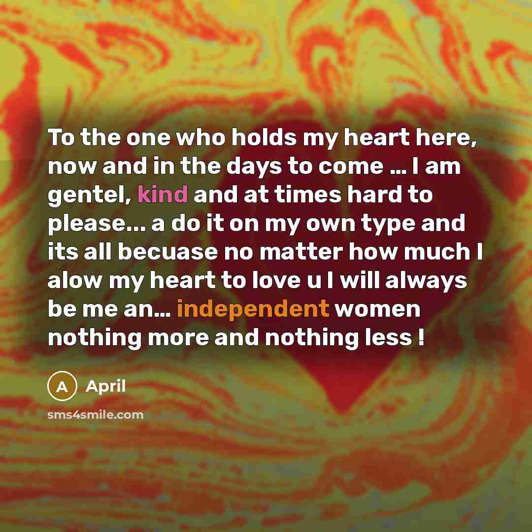 “To the one who holds my heart here, now and…” quote by April