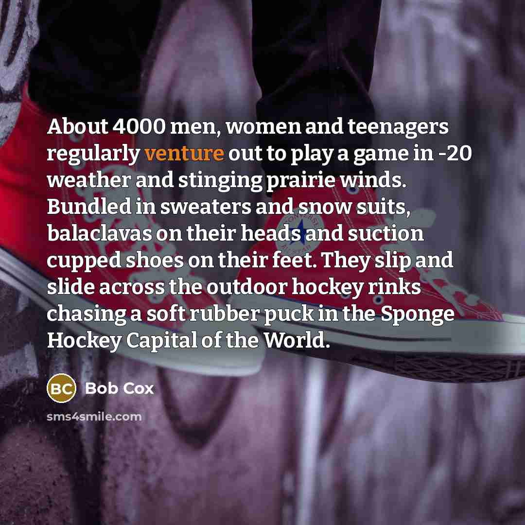 “About 4000 men, women and teenagers regularly venture out to…” quote by Bob Cox