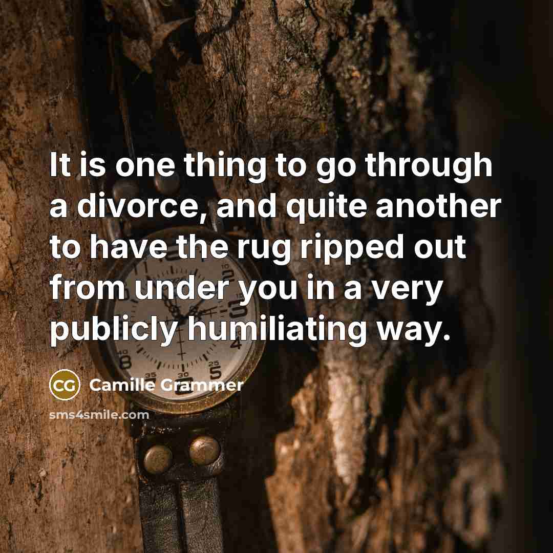 “It is one thing to go through a divorce, and…” quote by Camille Grammer