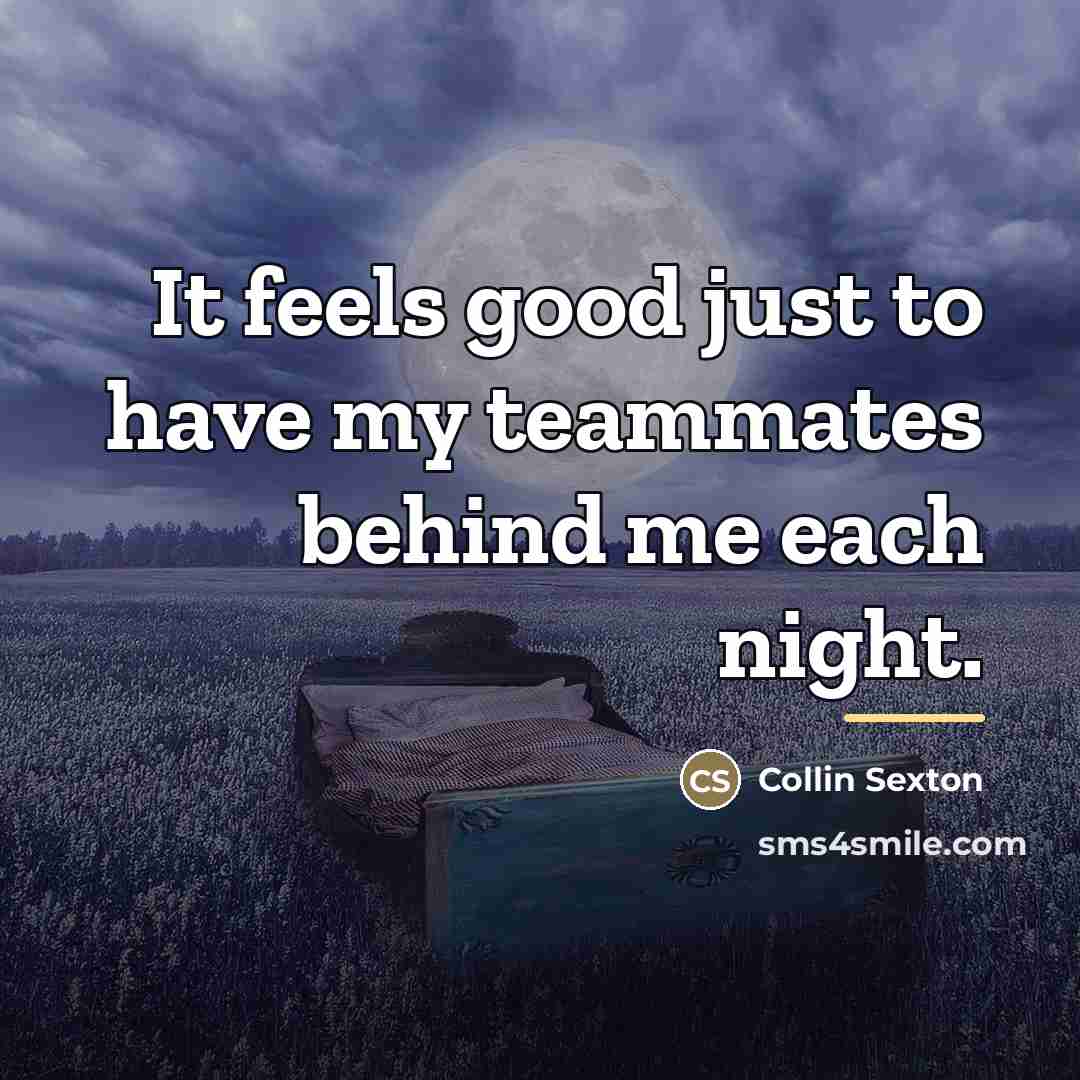 “It feels good just to have my teammates behind me…” quote by Collin Sexton