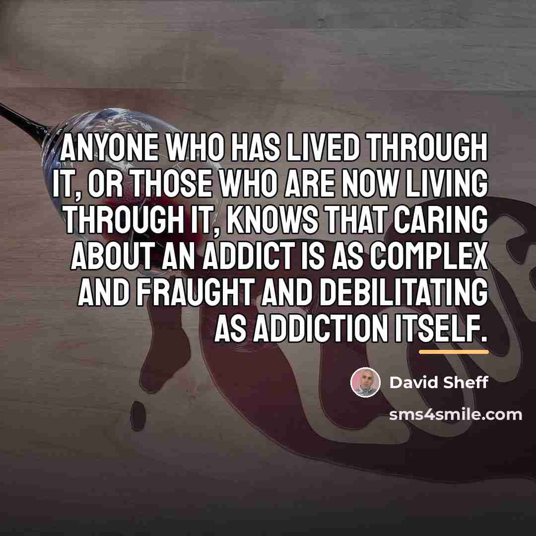 “Anyone who has lived through it, or those who are…” quote by David Sheff