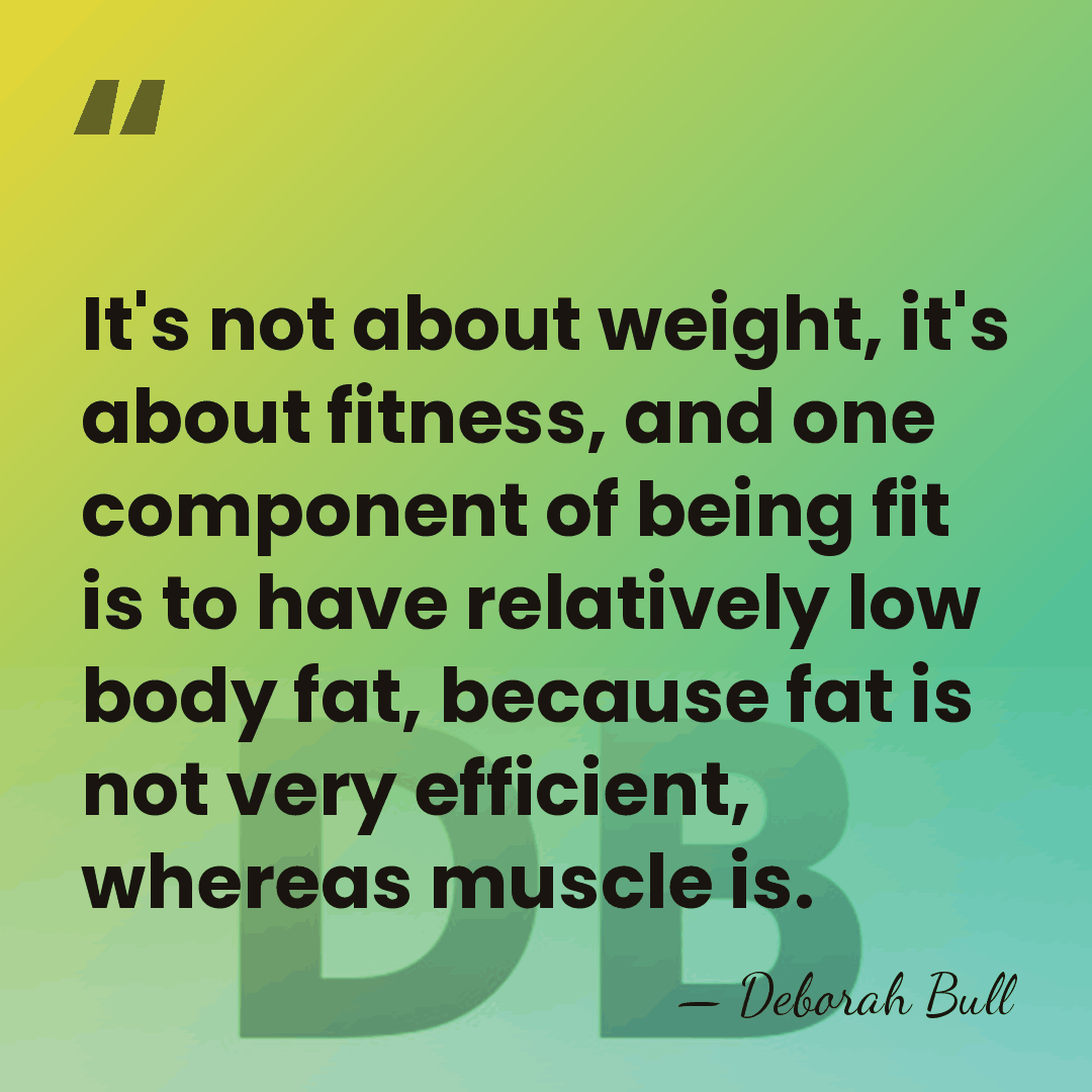 It's not about weight, it's about fitness, and one component of being&hellip; - Deborah Bull