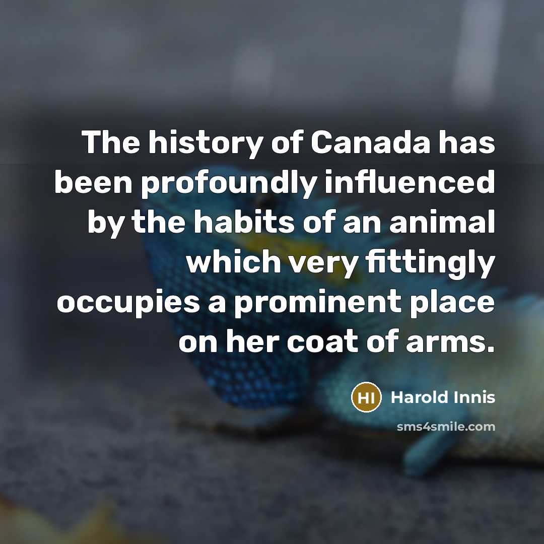 “The history of Canada has been profoundly influenced by the…” quote by Harold Innis