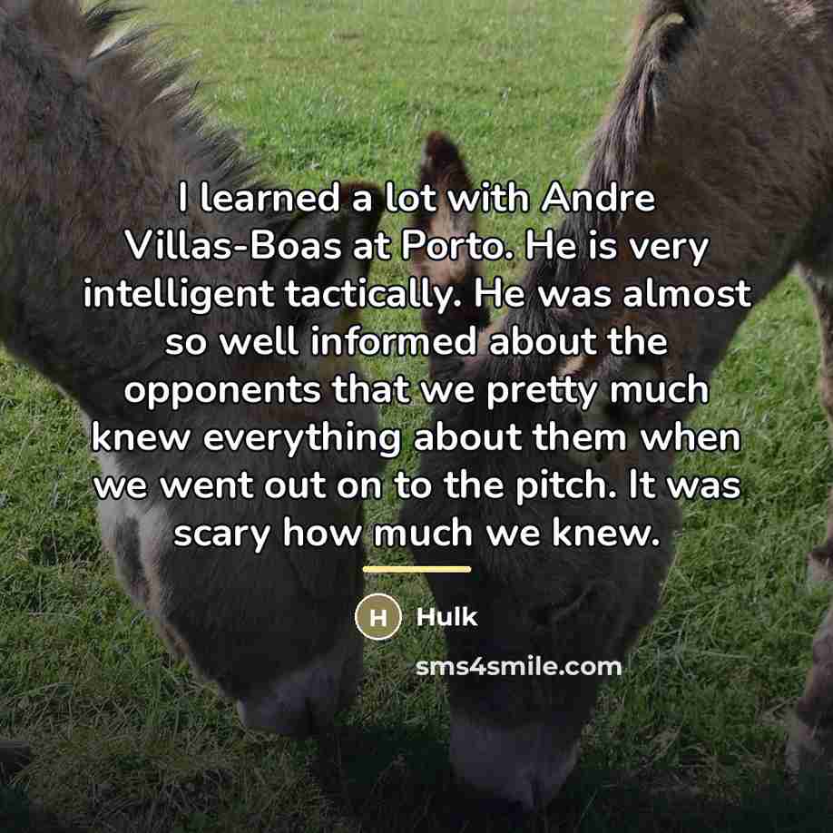 “I learned a lot with Andre Villas-Boas at Porto. He…” quote by Hulk