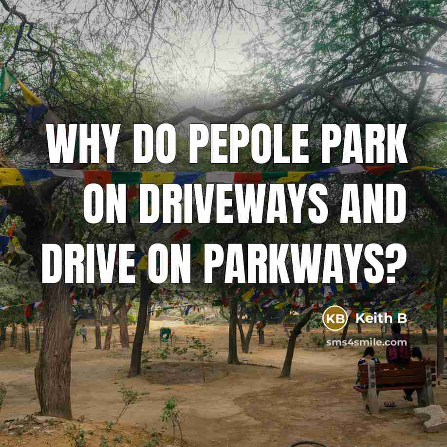 “Why do pepole park on driveways and drive on parkways?” quote by Keith B