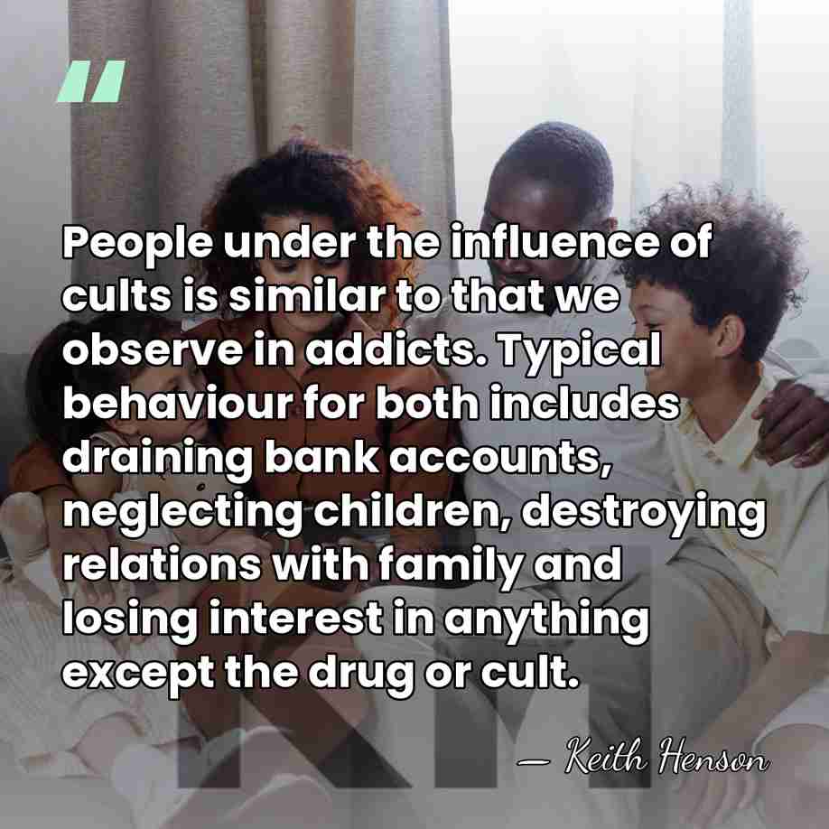 People under the influence of cults is similar to that we observe&hellip; - Keith Henson