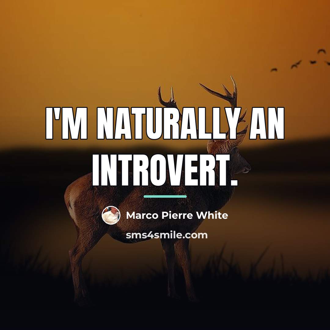 “I'm naturally an introvert.…” quote by Marco Pierre White