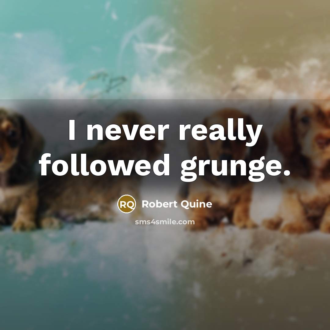 “I never really followed grunge.” quote by Robert Quine