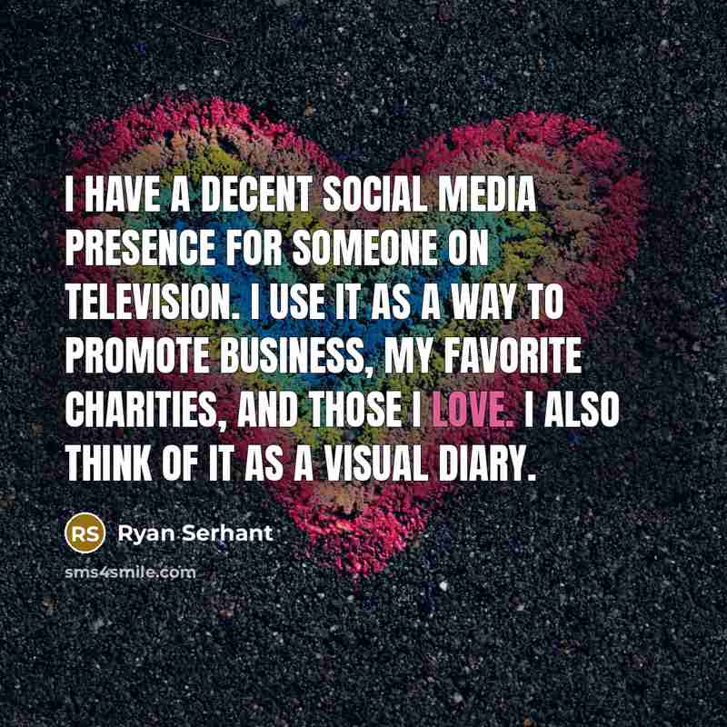 “I have a decent social media presence for someone on…” quote by Ryan Serhant