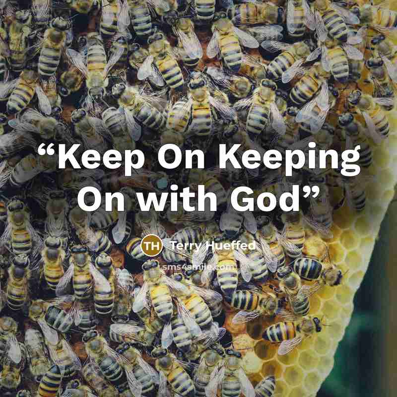 “Keep On Keeping On with God” quote by Terry Hueffed