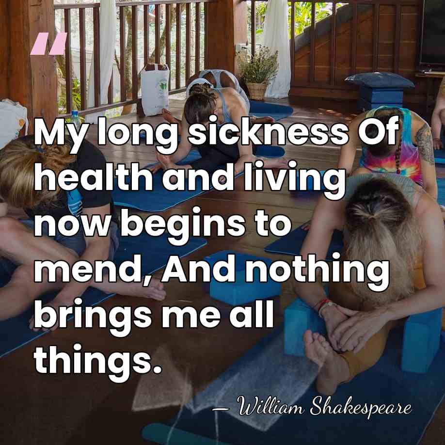 My long sickness Of health and living now begins to mend, And&hellip; - William Shakespeare