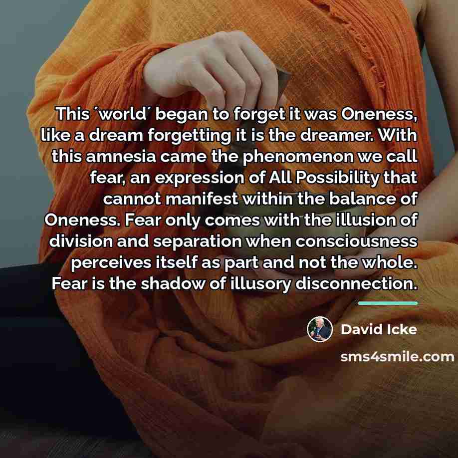 “This ´world´ began to forget it was Oneness, like a…” quote by David Icke